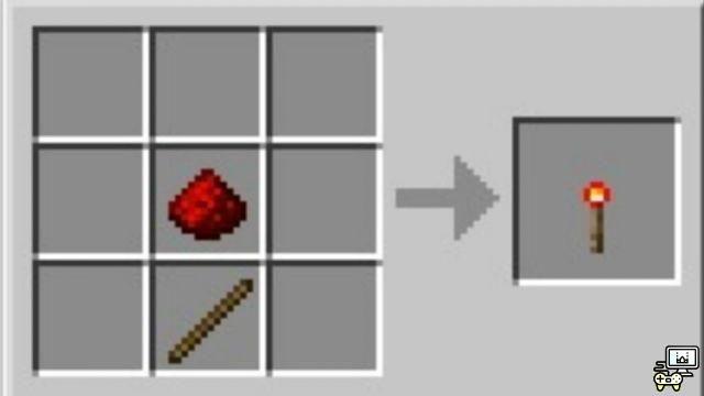 Come realizzare una torcia Redstone in Minecraft?