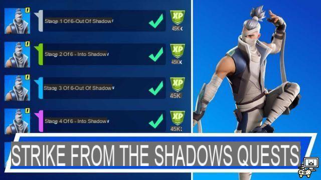 Cómo completar las misiones de Fortnite Strike From The Shadows Punchcard en la temporada 8