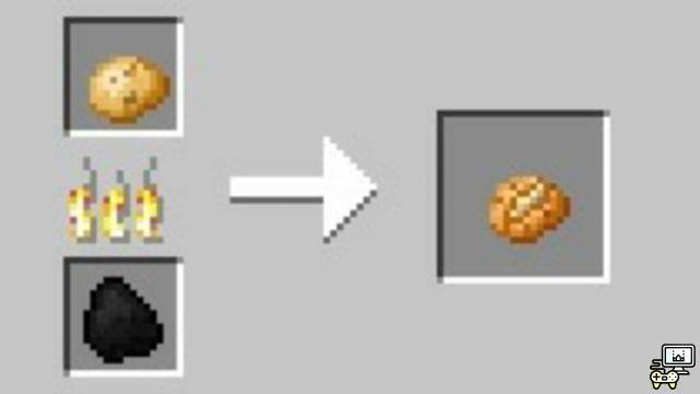 ¿Cómo hacer una patata al horno en Minecraft?