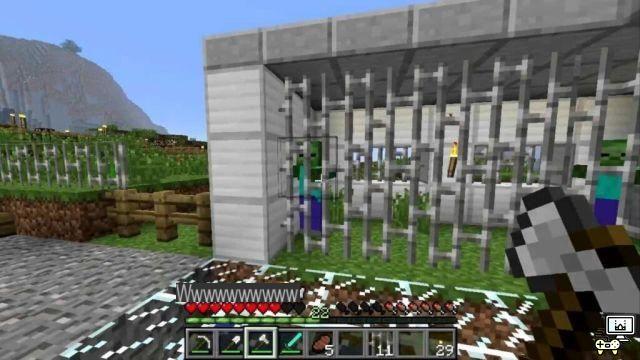 How to make iron bars in Minecraft?