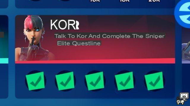 Fortnite Talk to Kor Sniper Elite Questline Challenges: guía de ubicación en la temporada 8