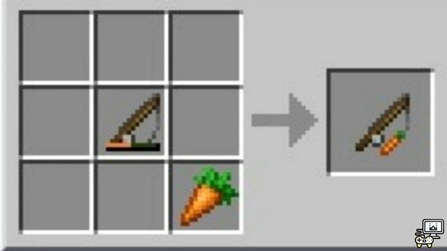 ¿Cómo hacer una zanahoria en un palo en Minecraft?