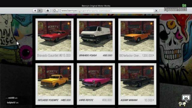 Come ottenere i veicoli personalizzati di Benny in GTA 5